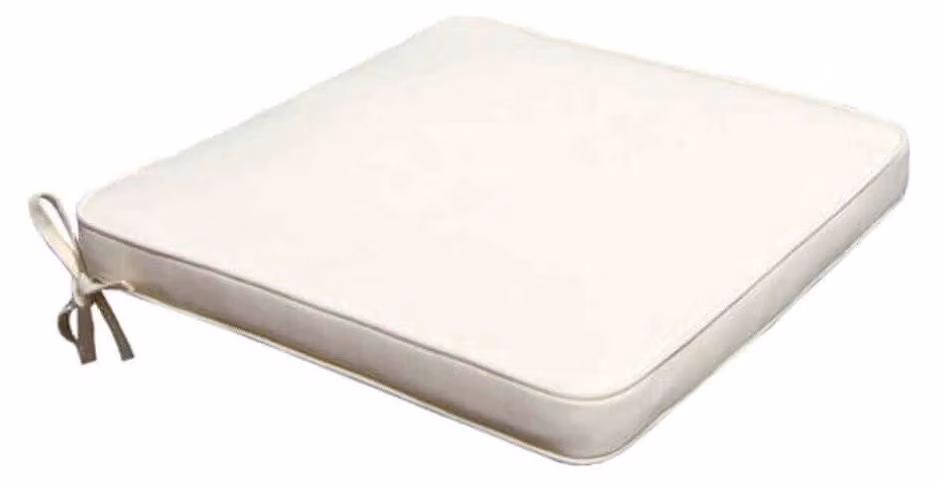 Cuscino Real Seduta 50x45x4 cm in Poliestere Ecrù