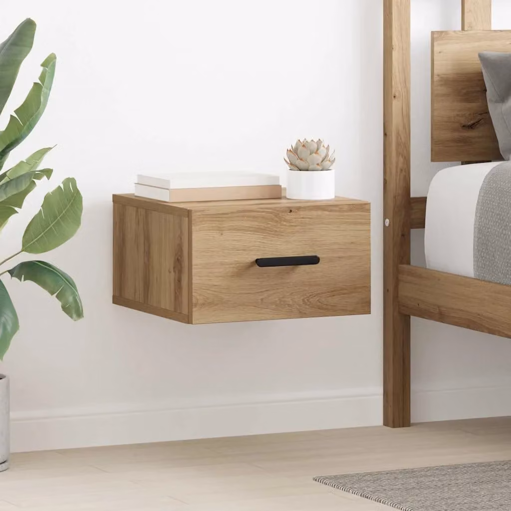 Set di 2 Armadi da Notte Moderni vidaXL in Legno Marrone L/P/H: 35 x 35 x 20 cm
