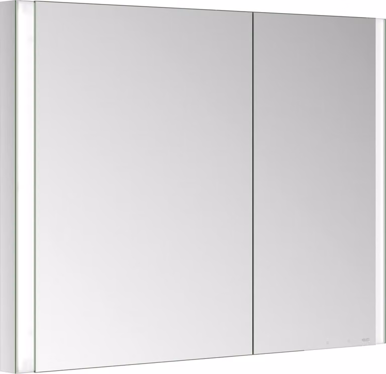 KEUCO SOMARIS Armoire de toilette encastrable 2 portes, asymétrique, avec miroir chauffant, 1000mm, 14513002201, 14513002201