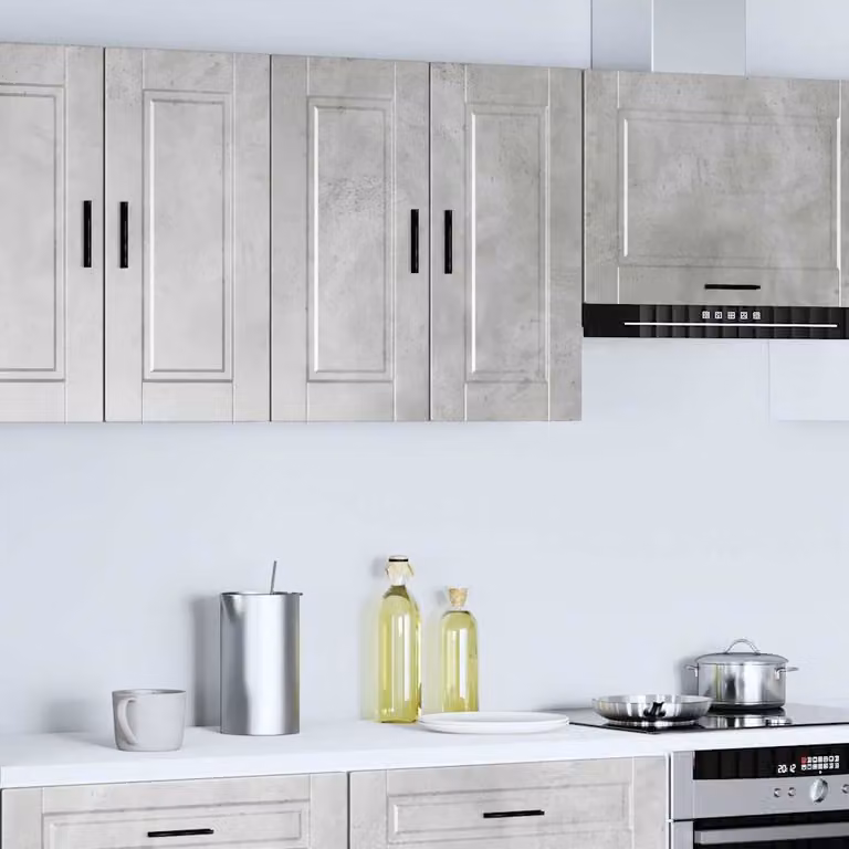 Pensile da Cucina Porto Grigio Cemento in Legno Multistrato