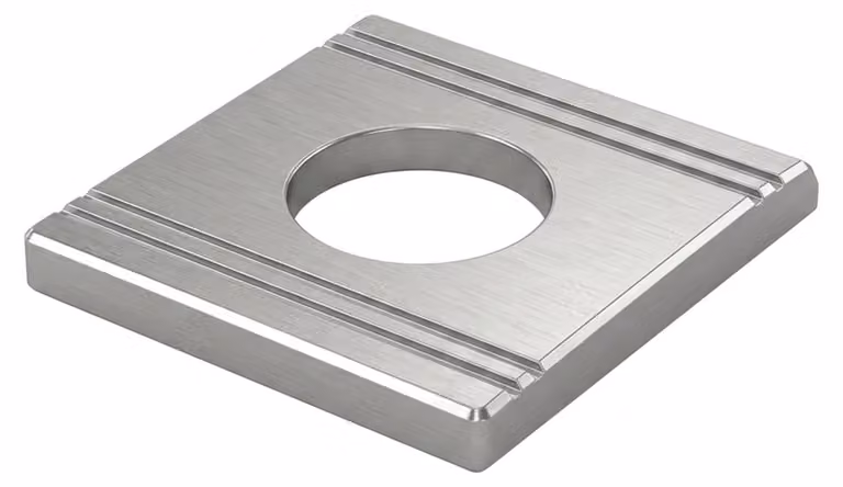 DIN 434 Disco a cuneo quadrato in acciaio inox A4 9mm per travi a U 50 pz