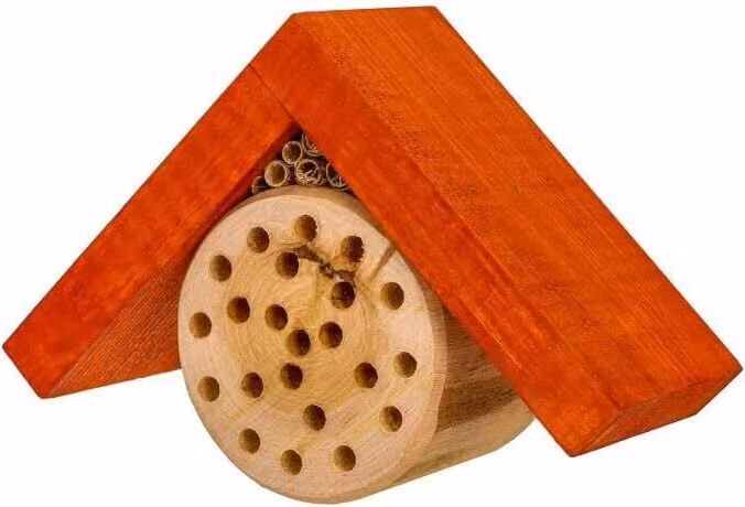 Hotel per insetti paradiso delle api MKW Mini PREMIUM - casa per insetti in legno massiccio di latifoglie e conifere - resistente alle intemperie - per api selvatiche e coccinelle