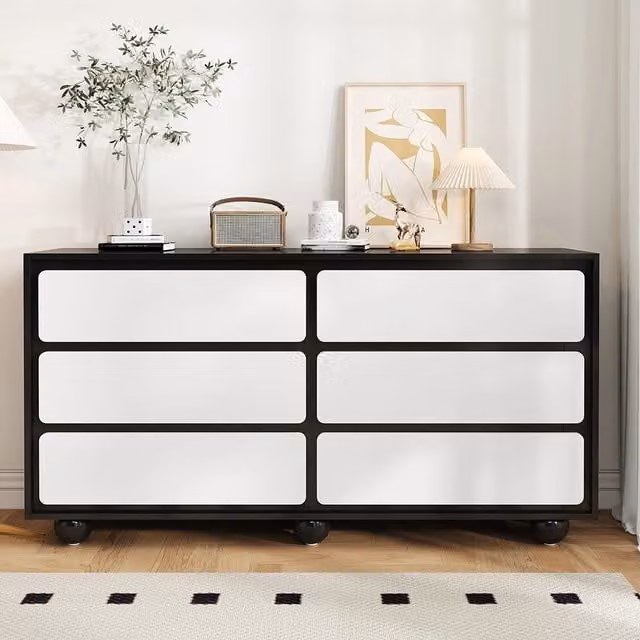 Com?? - Xylo - 140x38x74.5cm 6 cassetti moderna