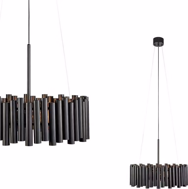 Lampada a sospensione LEVEL nera 3 lampadine