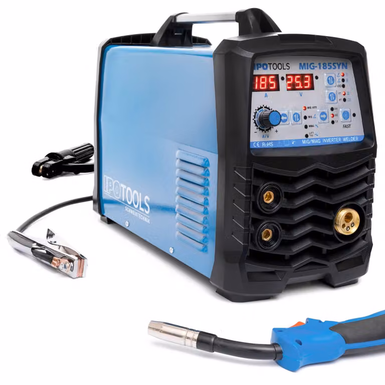 Saldatrice MIG Sinergica 185 Ampere - MIG/MAG/MMA/TIG - 230 Volt - Adatta per lavorazioni di metallo