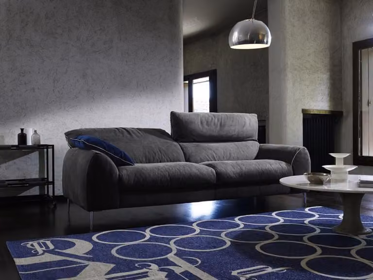 Dreisitzer Sofa 3 Sitzer Sofas Polster Prianera Möbel Luxus Textil Couchen Grau