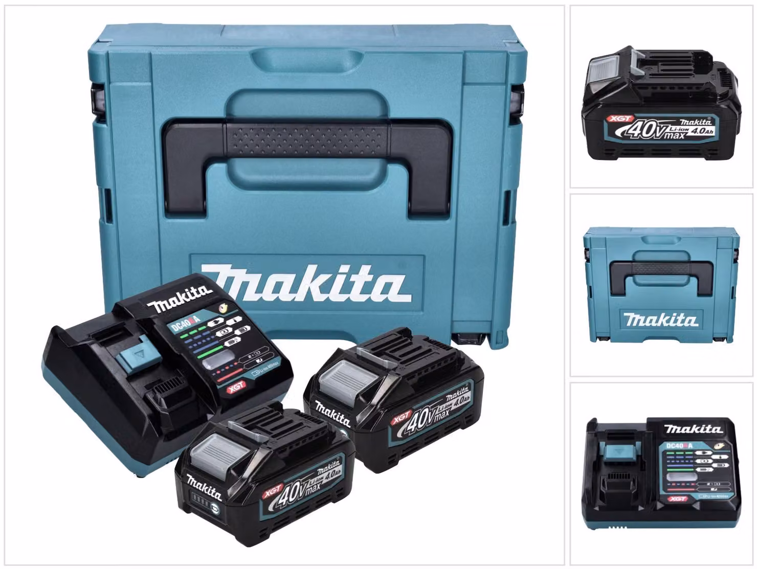 Kit di alimentazione a batteria ricaricabile Makita 2 x 4,0 Ah, XGT 40 V max 40 V max - Li-Ion - 4,0 Ah - 2 batterie ricaricabili