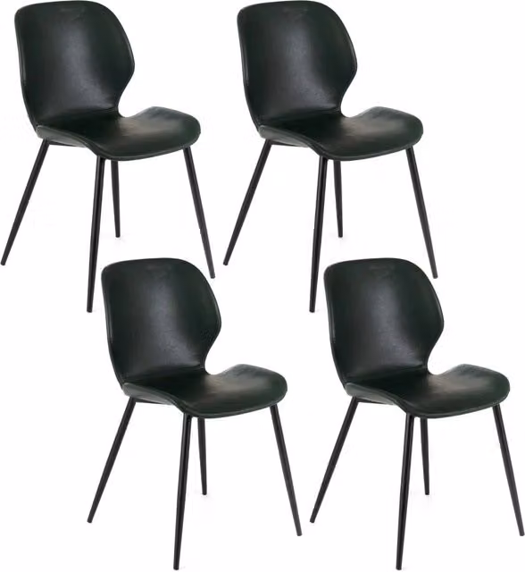 Set 4 Sedie 55x45xH83 cm in Soft-Touch Diana Verde Scuro