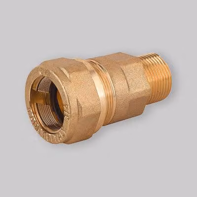 Raccordo A Compressione Diritto Maschio "Ironfit" Per Tubi Di Acciaio Tiemme 2"
