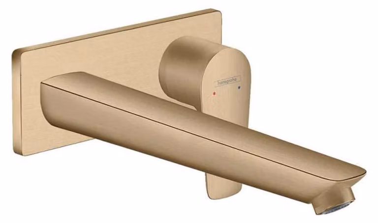 Miscelatore per lavabo da incasso, con sporgenza di 225 mm, in ottone