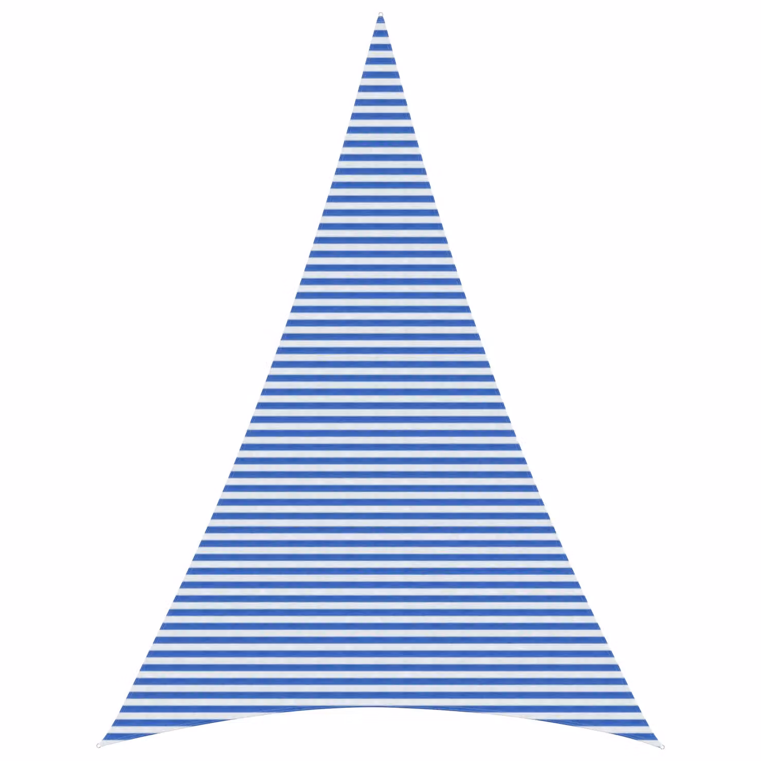 Telo Ombra Triangolare vidaXL in HDPE Blu e Bianco L/P/H: 5 x 7 x 7 m