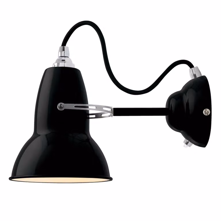 Anglepoise Applique da parete di design Original, Nero, Soggiorno / Sala da pranzo, Metallo, Industriale, Applique