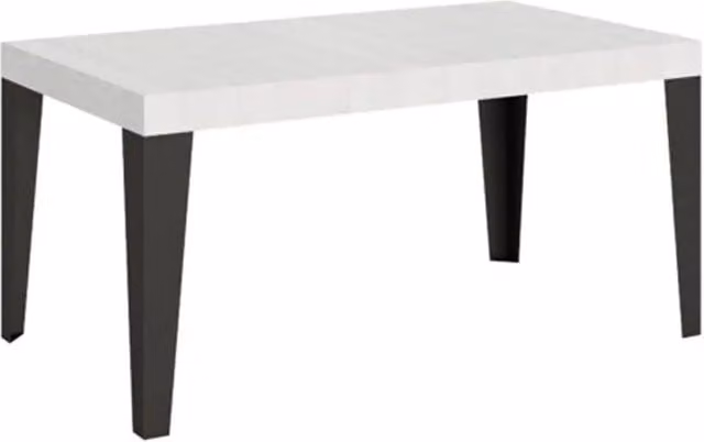 Tavolo allungabile Itamoby Flame Premium bianco frassino con gambe antracite L: 160-420 cm, P: 90 cm