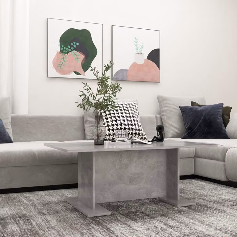 Maison Exclusive - Tavolino grigio cemento 103,5x60x40 cm Materiale ligneo