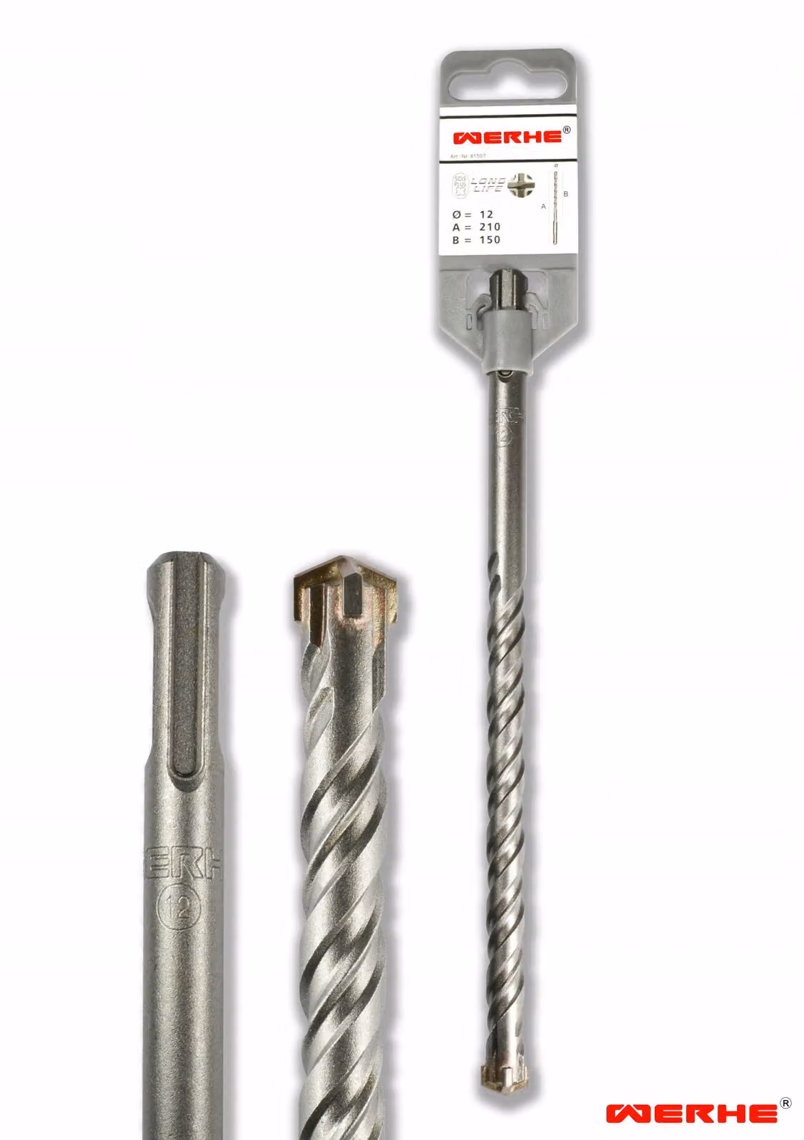 WERHE Punta a croce per calcestruzzo SDS PLUS 12x210 mm