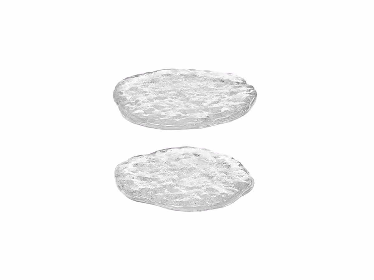 Momento Glass Stones Piatto - S - Set di 2