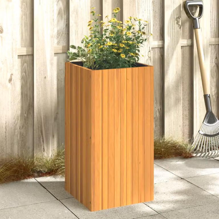 Fioriera da giardino vidaXL in legno di acacia marrone L/P/H: 45 x 45 x 90 cm
