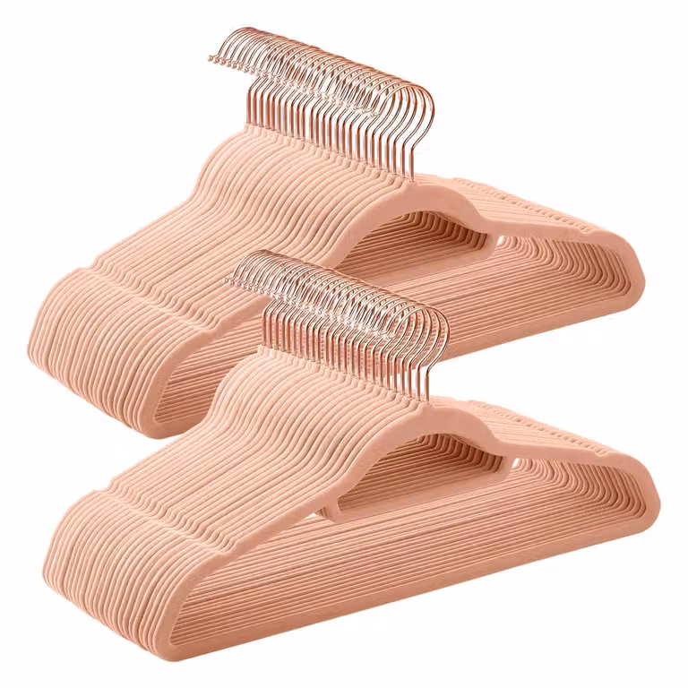 Grucce in Velluto con Ganci Oro Rosa, Oro Rosa / Set di 50