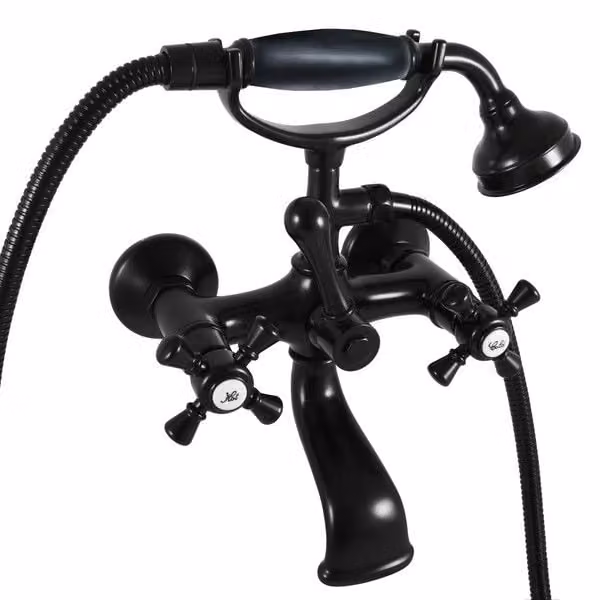 Slezák-RAV Miscelatore per bagno Slezák RAV Morava Retro MK359.5/2CMAT nero Colore: nero opaco, Dimensioni: 150 mm