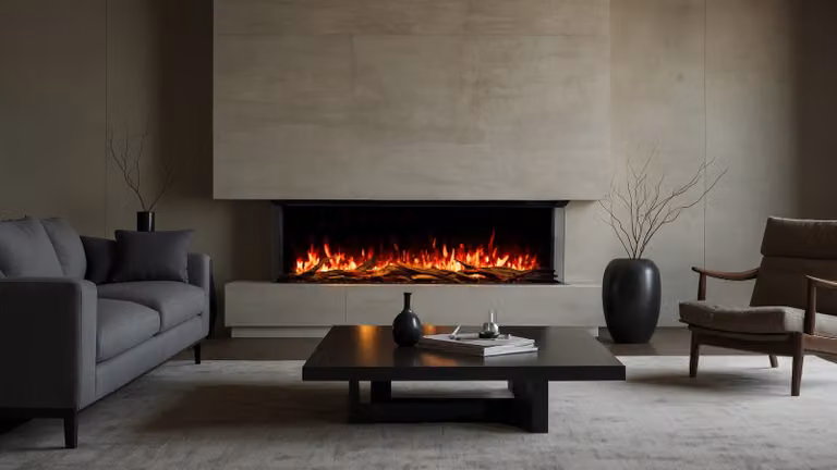 Camino elettrico AFLAMO Superb 3D 80 - fuoco realistico - da incasso - 80x65x35 cm - camino elettrico decorativo a LED con funzione di riscaldamento 750/1500 W