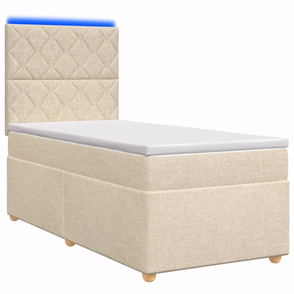 Letto box spring ibrido vidaXL con materasso beige e base contenitore, L/P: 200 x 100 cm – 2