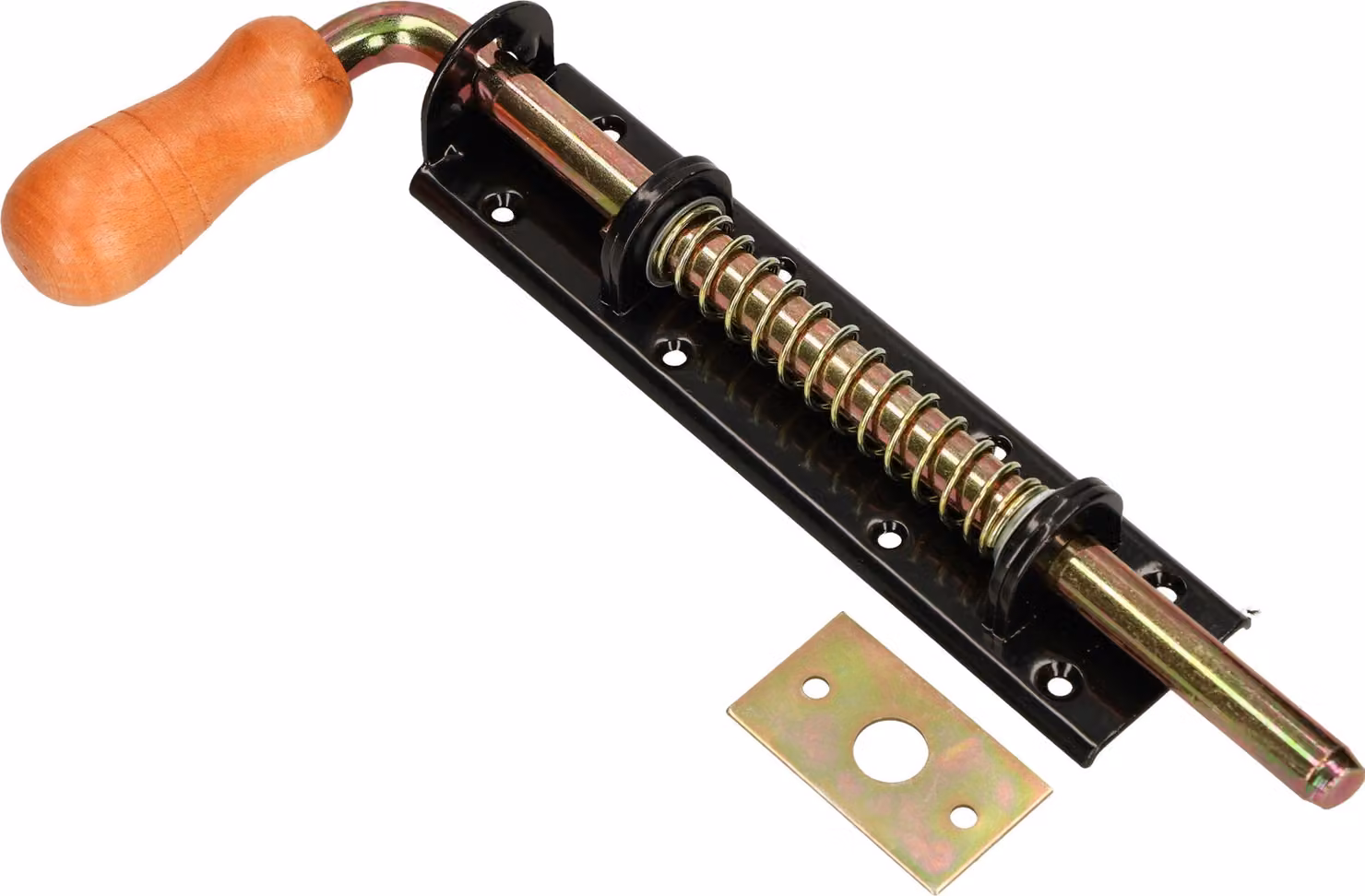 KOTARBAU® Catenaccio 250 mm universale destro e sinistro Catenaccio Catenaccio Catenaccio Catenaccio Catenaccio Serratura Catenaccio Serratura Cancello Verniciato a polvere nero