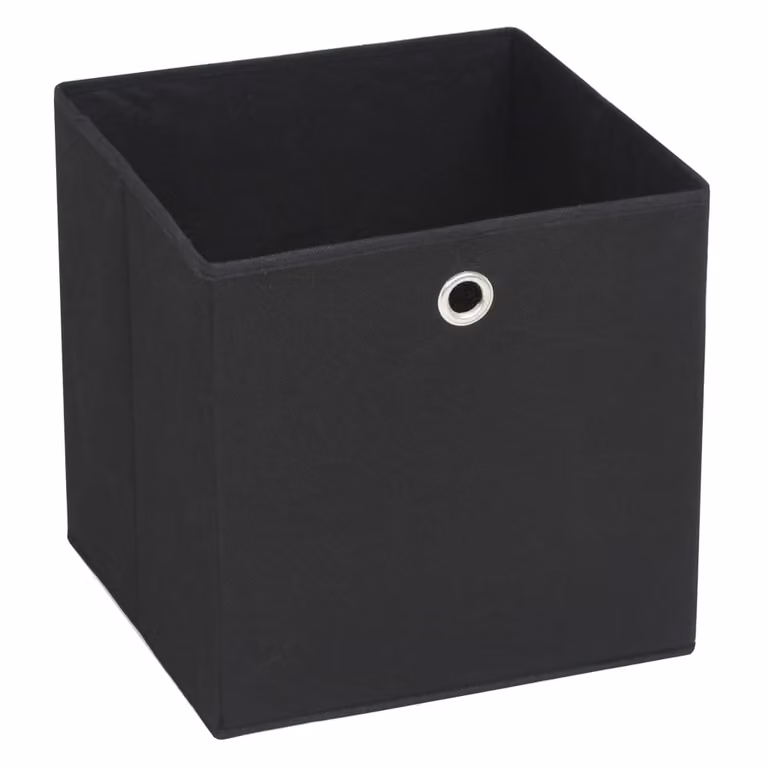 vidaXL Scatole portaoggetti 10 pz. Tessuto non tessuto 32 x 32 x 32 cm Nero