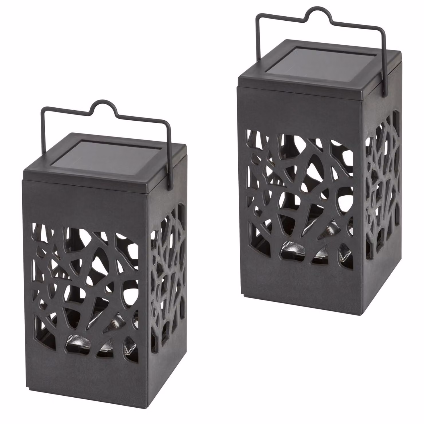 2 lampade solari Mora, 1 lumen, grado di protezione IP23, colore: nero, LED 0,07 W, modello 8948