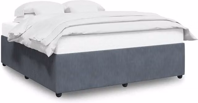 Letto matrimoniale | Letto per adulti | Giroletto senza Materasso Grigio Scuro 180x200 cm Velluto