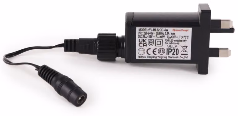 Adattatore da 32V, 4W, grado di protezione IP20, per illuminazione natalizia