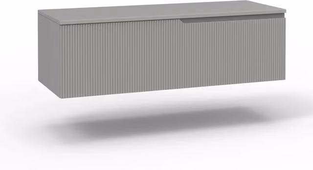 Base con top 1 cestone VENERE grigio opaco_120x45x37
