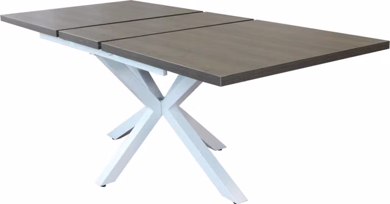 Milani Home - tavolo da pranzo allungabile 160 x 90 cm, antracite e bianco, piano in melaminico