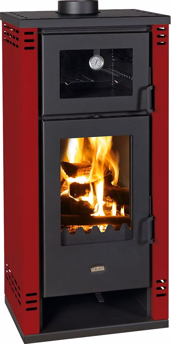 EEK A+ Stufa con vano cottura PRITY K2 GT F bordeaux - 8,1kW