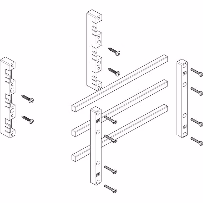 Modulo sbarra collettrice ABN 1FB/2RE 60 mm con CU 12x10 mm, a 3 poli, EBM 70 mm MTSC12733