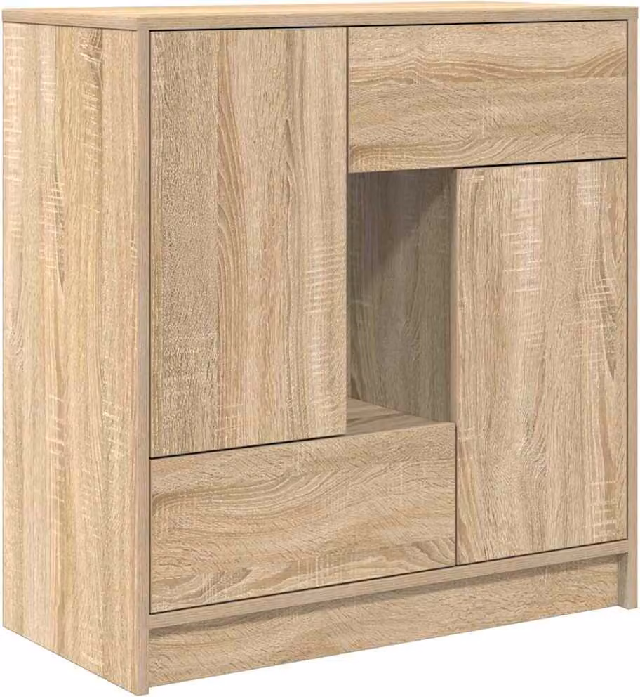 Credenza con Cassetti e Ante Rovere Sonoma 70,5x34x74,5 cm