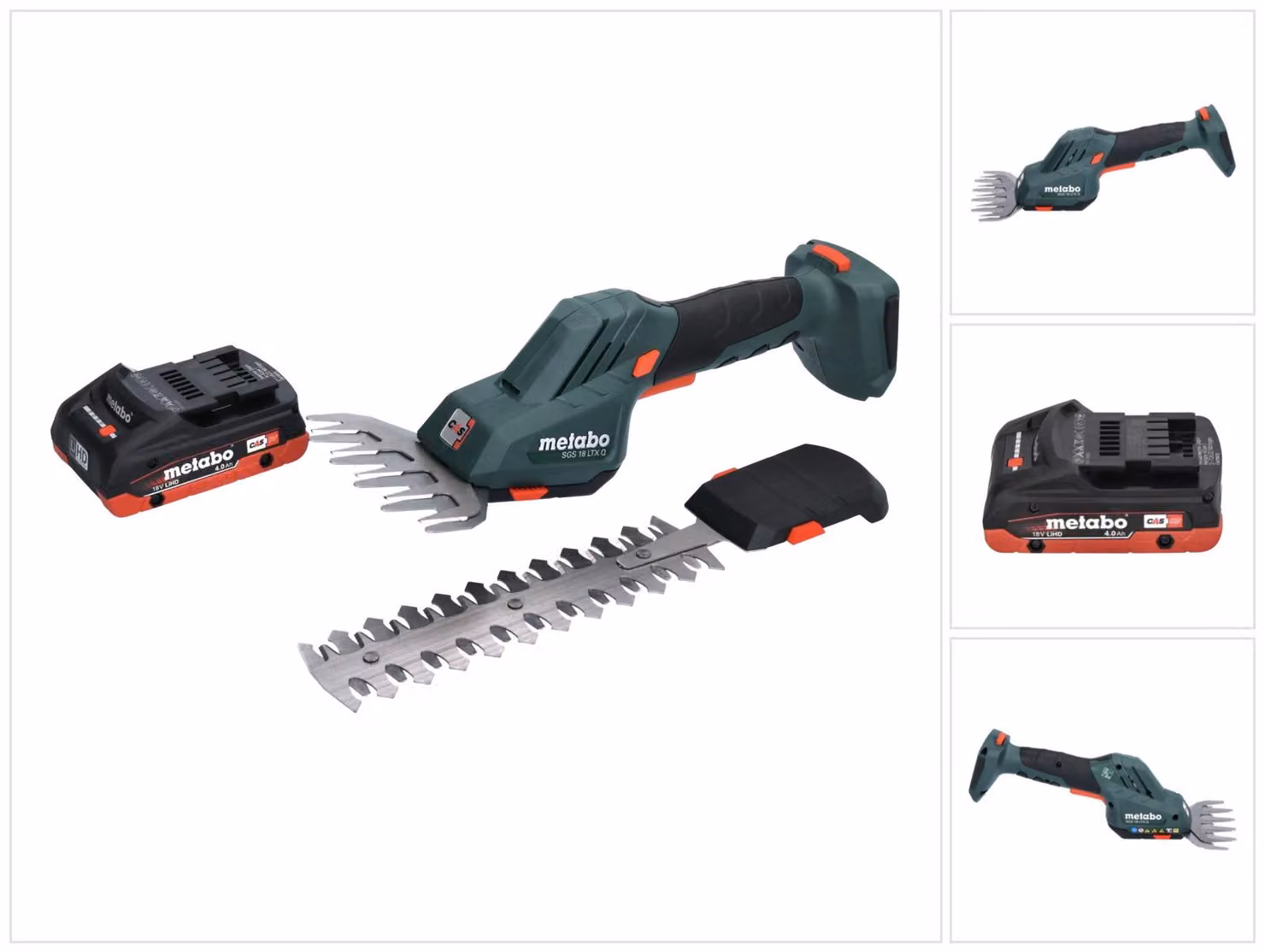 Metabo SGS 18 LTX Q Cesoie per erba e arbusti a batteria 18 V + 1x batteria 4,0 Ah - senza caricabatteria
