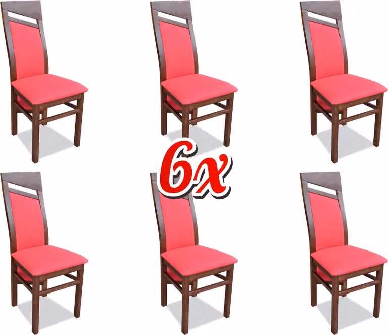 Esszimmerstuhl Stoff Polster Stühl Gastro Esszimmer Set 6x Massivholz Sessel