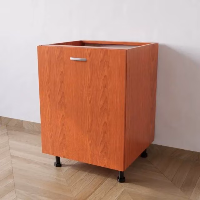 Base cucina Calandrelli con 1 anta in legno color ciliegio L 60 x P 55,5 x H 72 cm