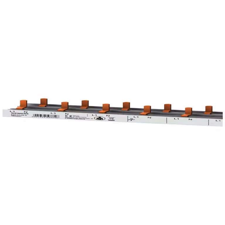 Slitta a perno Siemens compatta, collegamento 10 mm², 1 polo/neutro, modulo compatto 1 TE + relè ausiliario 5ST37780