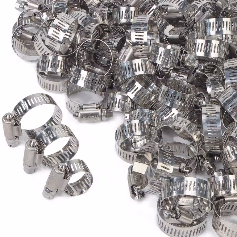 Set di fascette per tubi, da 11 a 32 mm, 60 pezzi, acciaio inossidabile 316, regolabili
