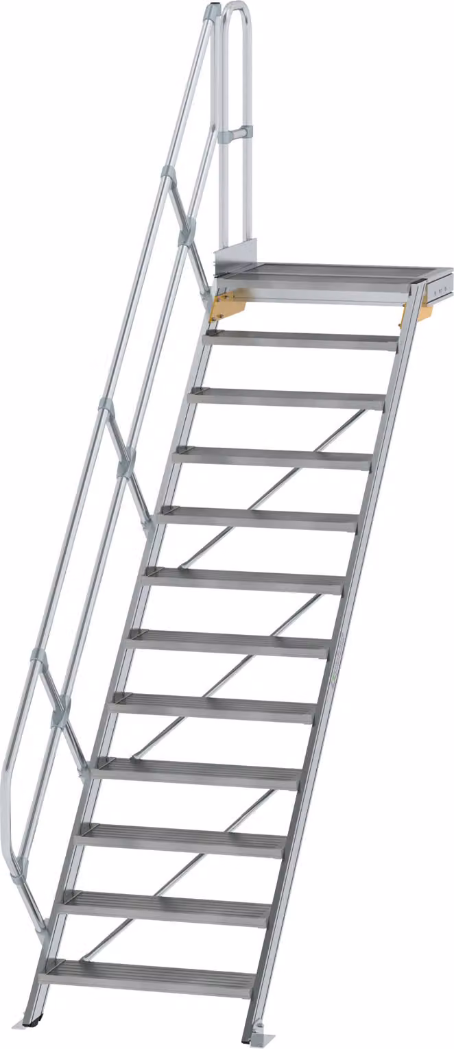 Scala in alluminio con piattaforma a 45° 300452