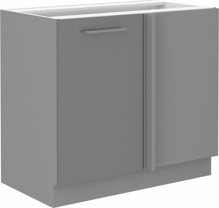 Armadietto allungato ad angolo ULLERIKE - larghezza 105 cm, grigio