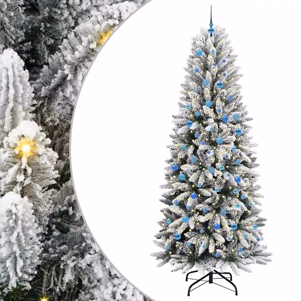 Albero di Natale artificiale moderno vidaXL bianco, Altezza: 240 cm – 2