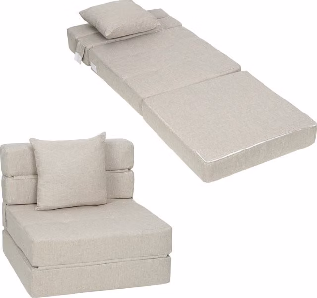 Poltrona letto convertibile ¨C Zephmum ¨C Tessuto beige