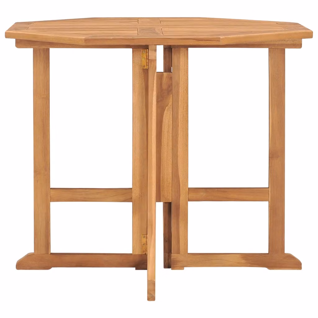 vidaXL Tavolo da pranzo pieghevole da giardino 90x90x75 cm in legno massiccio di teak