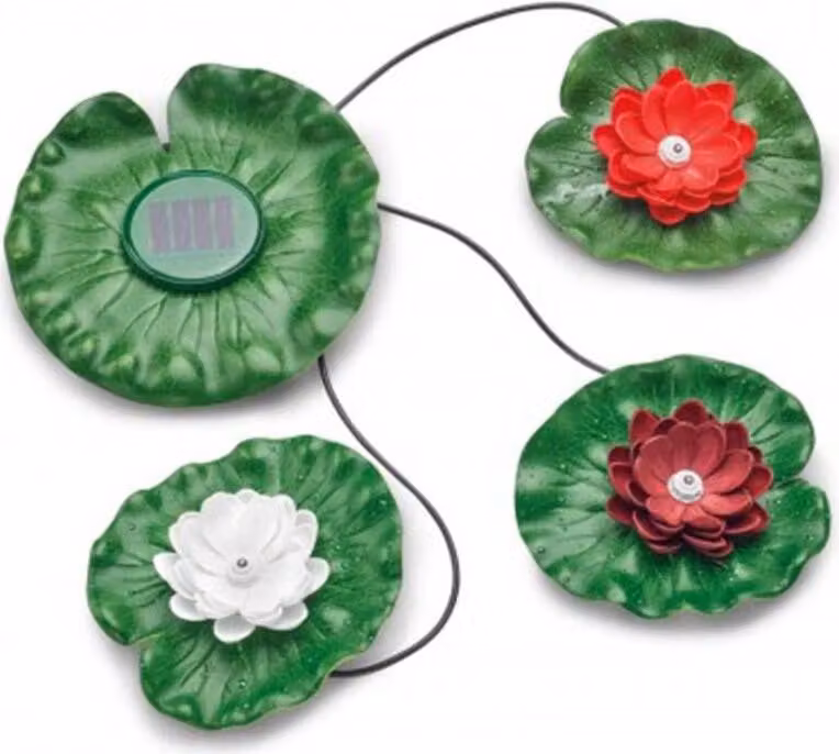 Set Pontec PondoSolar Lily LED 3 con pannello solare