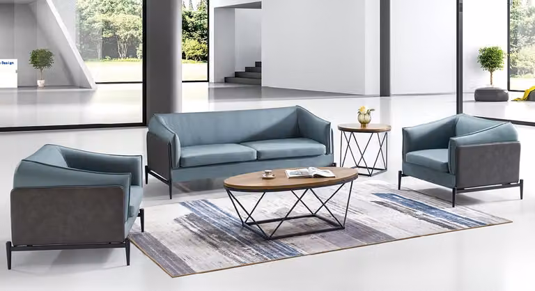 Sofagarnitur 3+1+1 Sitzer Sofa Couch Garnituren Sofas Polster Stoff Textil