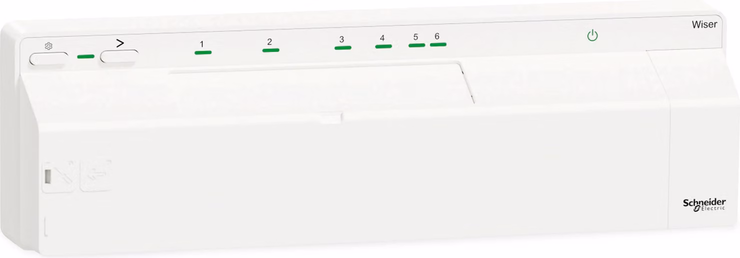 SCHNEIDER ELECTRIC Smart Home Wiser striscia collettore per riscaldamento a pavimento, CCTFR6610