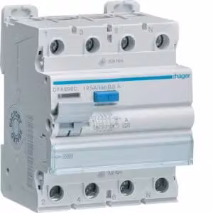 Interruttore differenziale Hager 4 poli, 10 kA, 125 A, 300 mA, tipo A, CFA690D