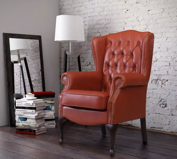 Ohrensessel Sessel Club Fernseh Stuhl Polster Sofa 1 Sitzer Relax Chesterfield